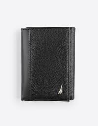 J-CLASS TRIFOLD LEATHER WALLET BLACK