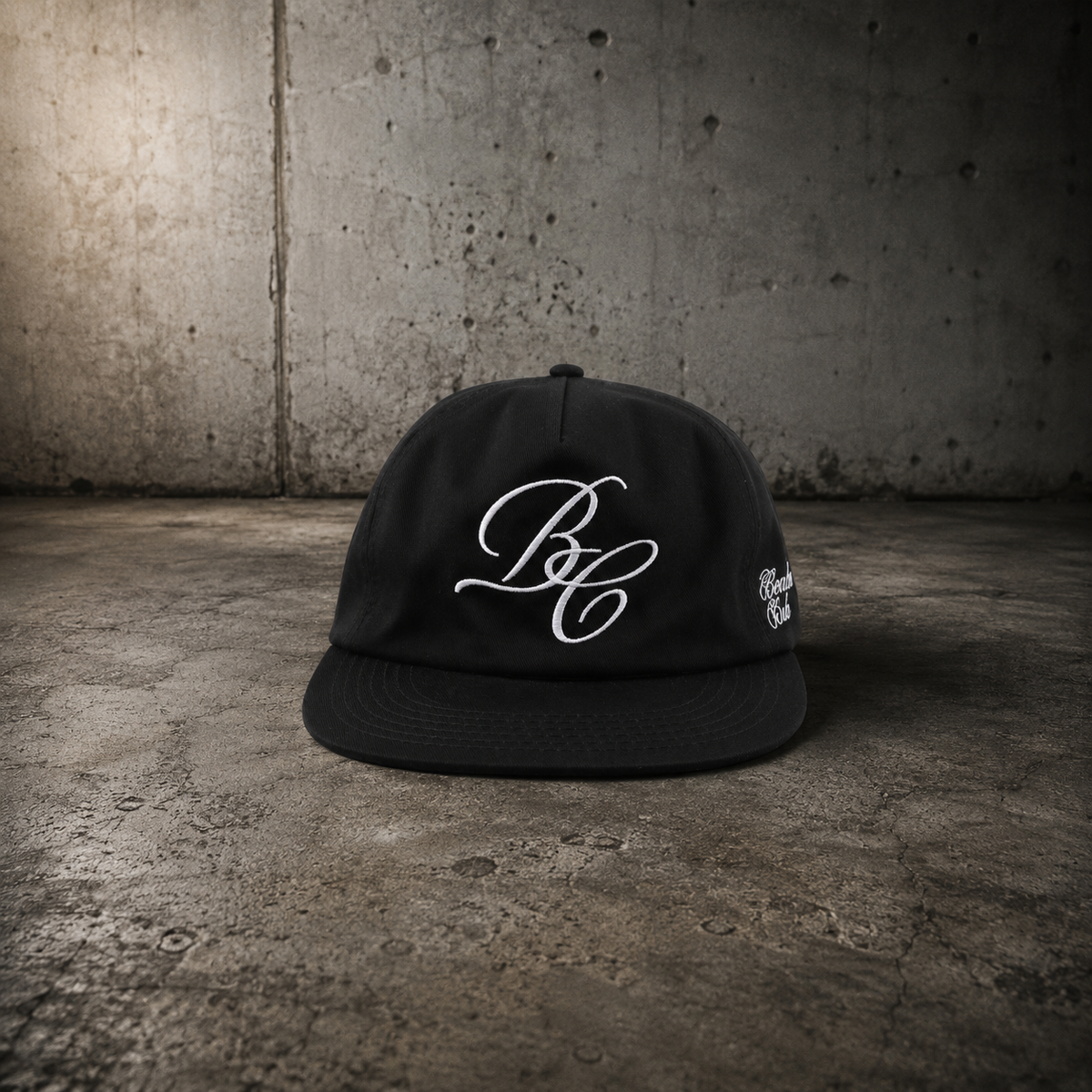 Monogram BC Cap - Short Brim 5 Panel - Black