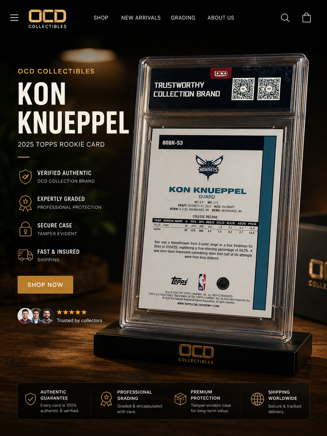 Topps 2025-26 (RC) 45th Anniversary Kon Knueppel 1980-81 Chrome PRISTINE 10