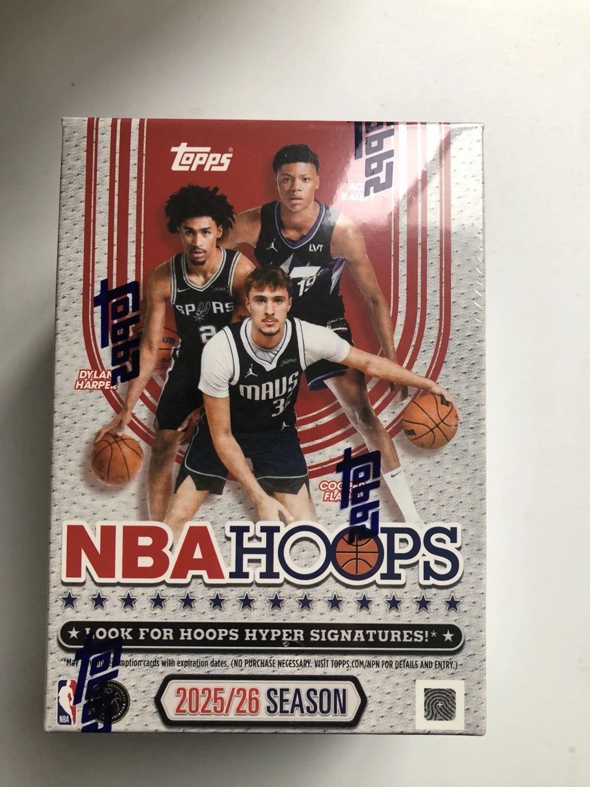 2025-26 TOPPS NBA HOOPS BASKETBALL FACTORY SEALED VALUE 56 Cards BLASTER BOX