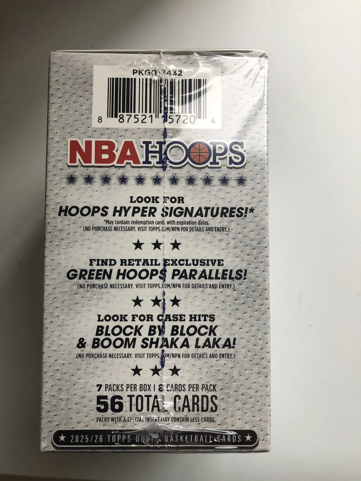 2025-26 TOPPS NBA HOOPS BASKETBALL FACTORY SEALED VALUE 56 Cards BLASTER BOX