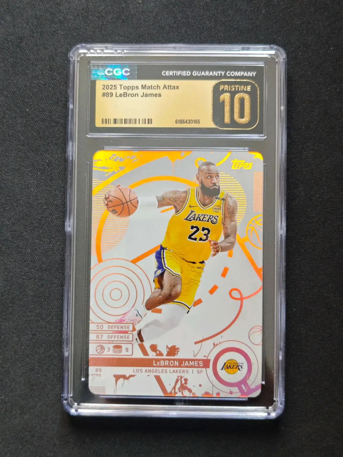 2025 Topps Match Attax Lebron James Base White CGC 10 Pristine #89