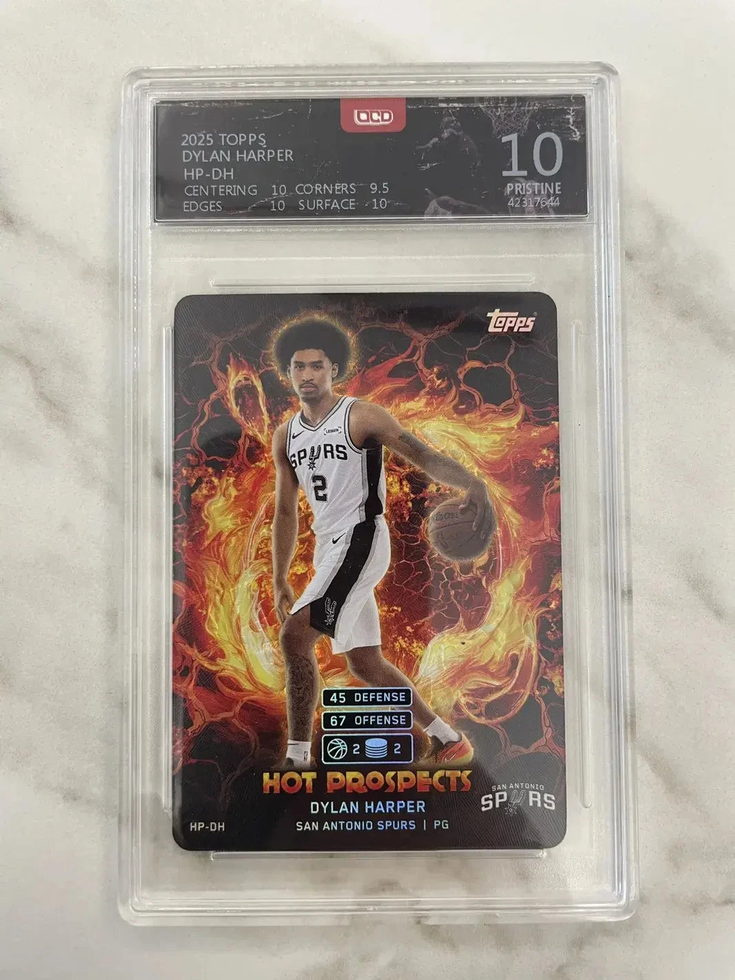 2025 TOPPS MATCH ATTAX HOT PROSPECTS #HP-DH DYLAN HARPER ROOKIE RC OCD 10