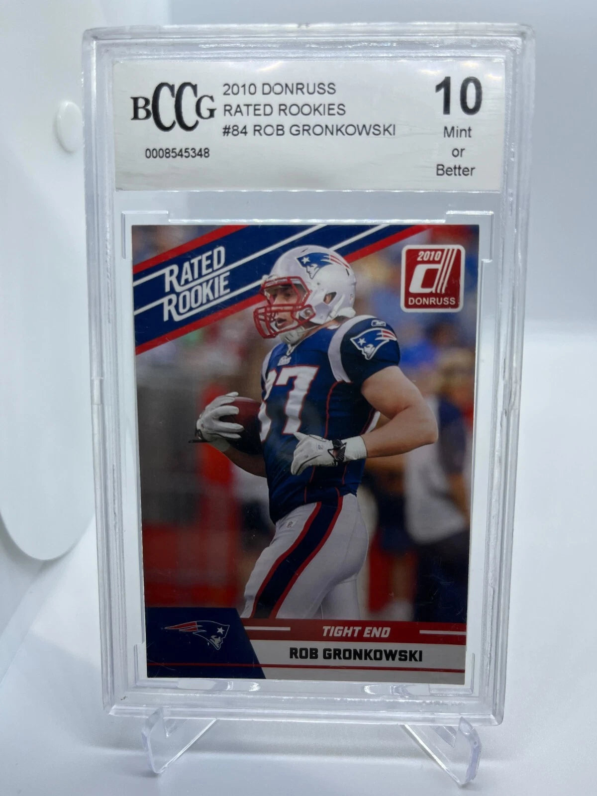 2010 Donruss #84 Rob Gronkowski Rated Rookie BCCG 10 Rated Rookie