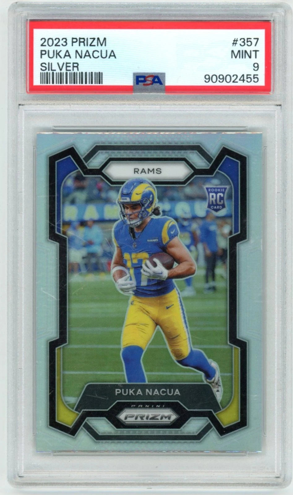2023 Panini Prizm Puka Nacua Silver Prizm #357 PSA 9