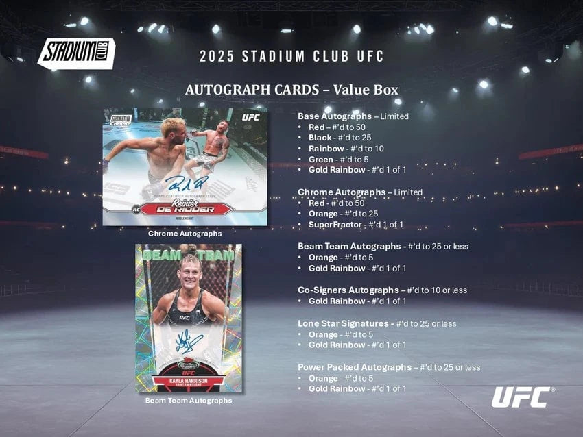 Topps 2025 UFC Stadium Club Blaster Box NEW