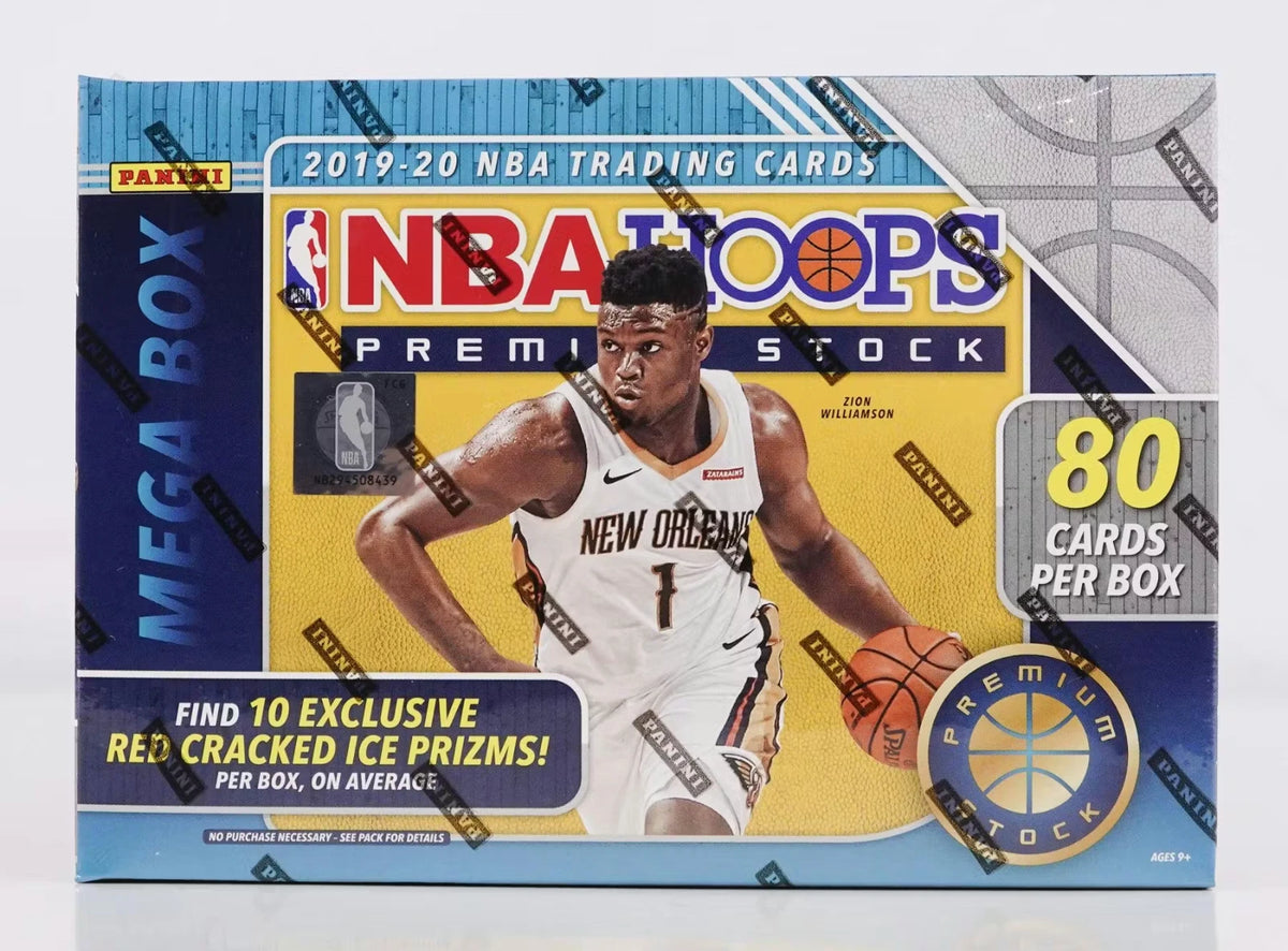 2019-20 Panini Hoops Premium Stock Basketball Mega Box (80 Cards) (Red Prizms)