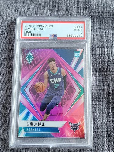2020-21 Panini Chronicles Phoenix Lamelo Ball Rookie Pink SP PSA 9 MINT