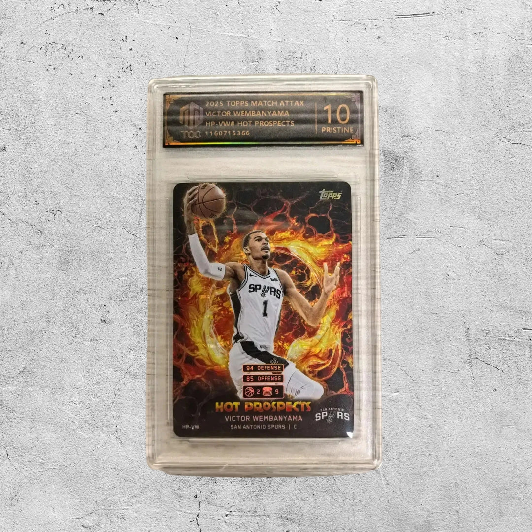 Victor Wembanyama Hot Prospects 2025-26 NBA Topps Match Attax #HP-VW Spurs TOC PRISTINE 10