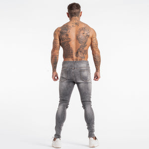 RBG Spray on Faded Grey Jeans